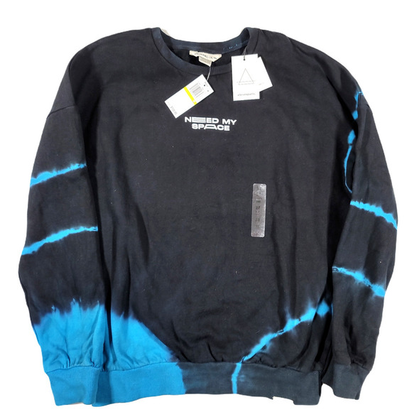 Eleven Paris Need My Space Tie-Dye Sweatshirt Mens Medium Dresden‎ Blue - Picture 1 of 5